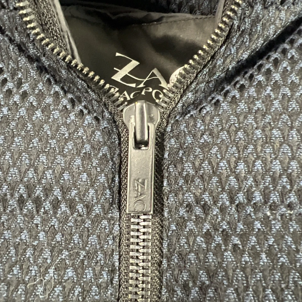 Chaqueta de Invierno Zac Posen Fiona Plumón Pequeña Azul Marino Negra Extraíble Capucha Puffer Foto 4 de 4