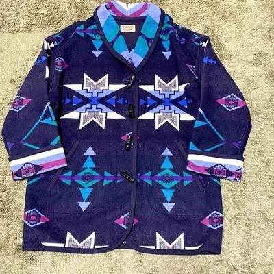 Knockabouts Par Pendleton 70s Couverture Veste Laine Coton Taille L Multicolore - Photo 1/4