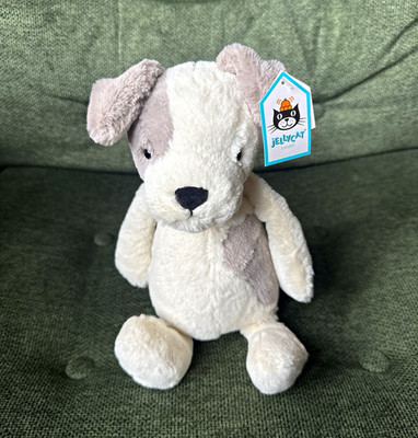 NEU! Jellycat Bashful Terrier Stofftier Hund Plüschtier medium weiß/grau
