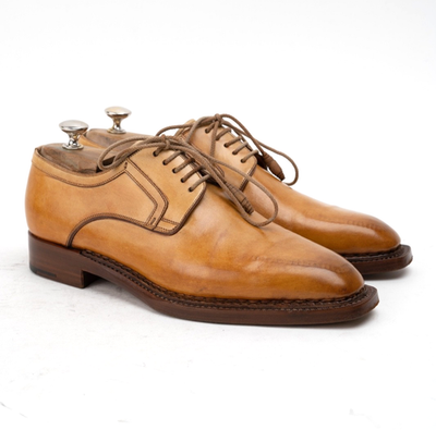 Santoni leather tan shoes s-l400.jpg main image 4