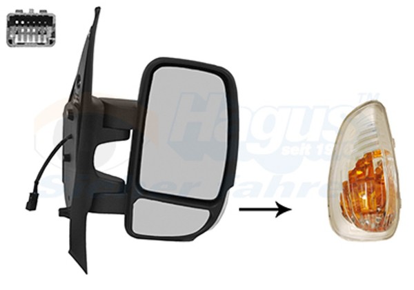Van Wezel AußEnspiegel Hagus 3799808 FüR Opel Renault Nissan Master NV400 Movano-image