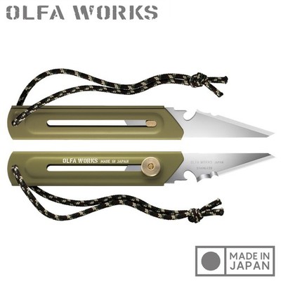 OLFA WORKS Utility Outdoor Camp Knife Stainless Steel Blade Made in Japan