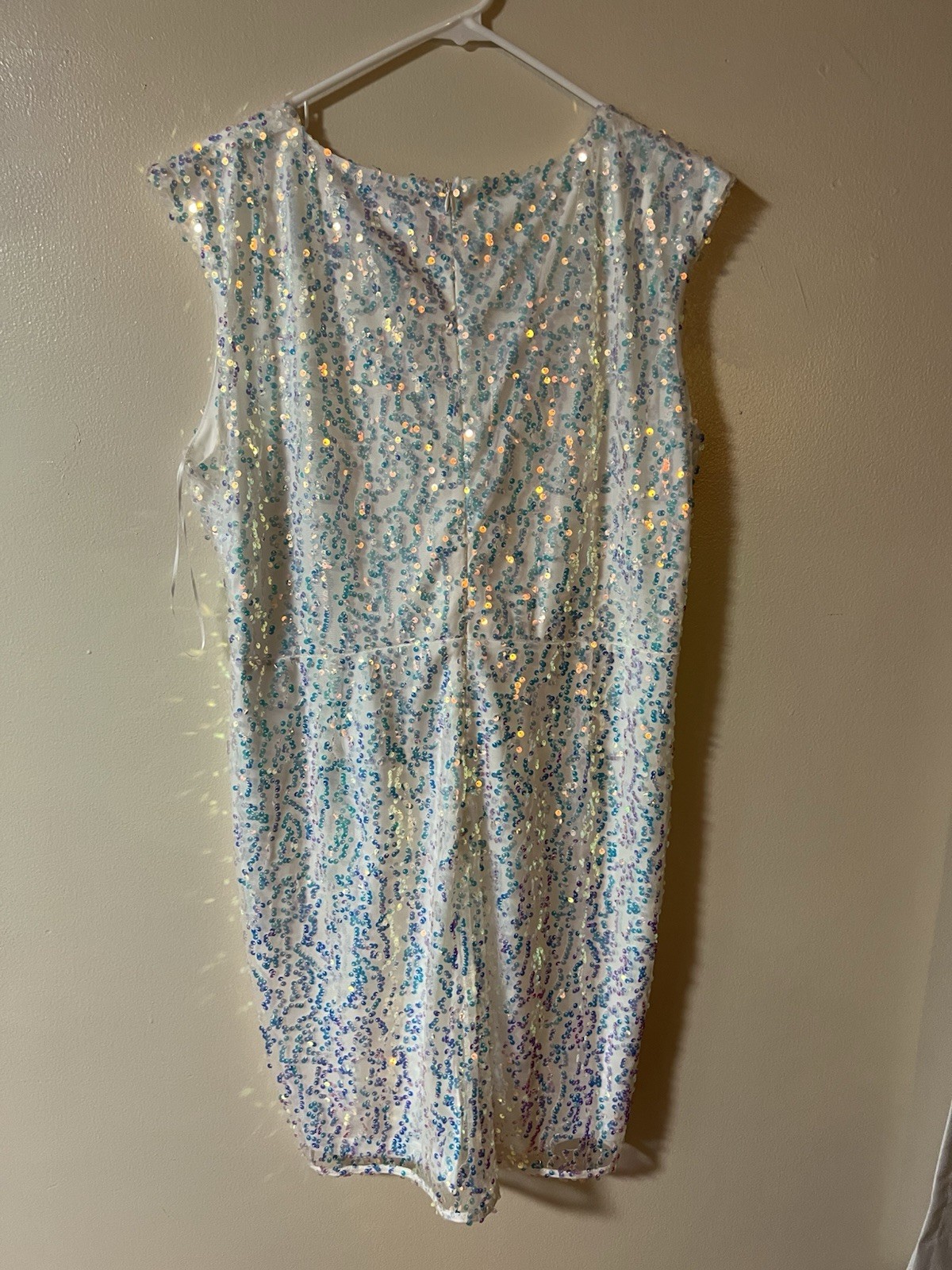 Southern Fried Chics White Sequin Dress 3XL XXXL