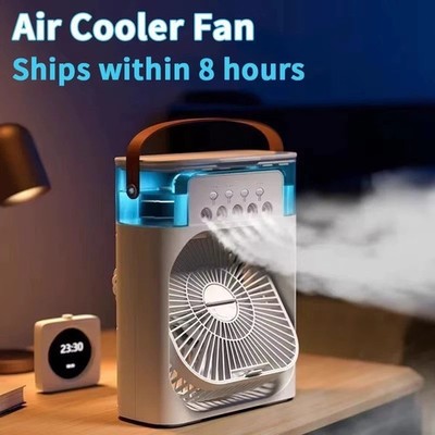 Portable 3-in-1 Fan Air Conditioner Household Small Air Cooler LED Night Lights 