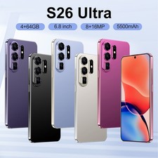 S26 Ultra 64GB Unlocked Smartphone Android Phone 5G Dual SIM Cheap Mobile Phones