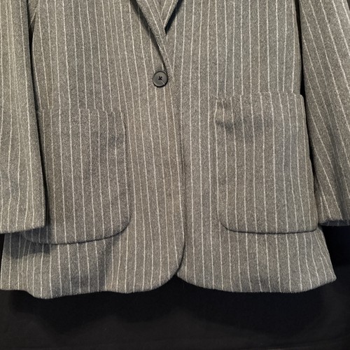 Giacca blazer donna gessato grigio filo universale taglia XXL foderata poliestere - Foto 7 di 19