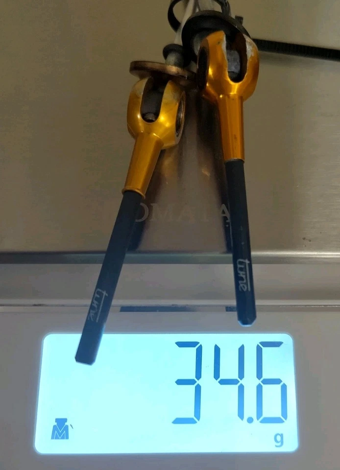 Schnellspanner-Set Tune Rennrad 100/130 35 gramm Gelb-Gold DC 135/14 carbon - Bild 3 von 3