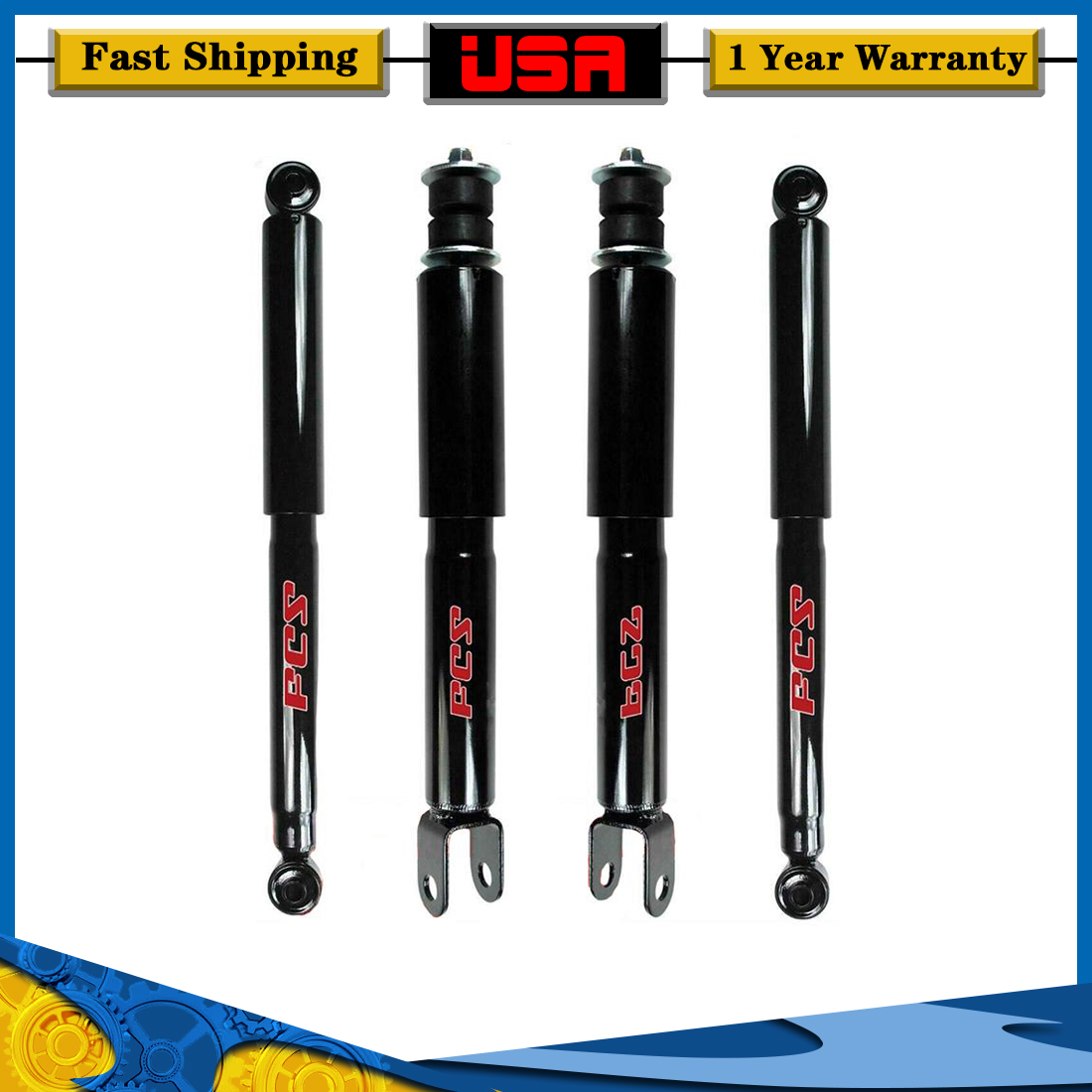 Front & Rear Shocks For 1994 - 2001 Dodge Ram 1500 4x4 4WD 4PCS Left Right