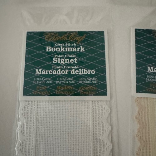 Aida Cloth Bookmark Set of 6 Bookmarks New in Packages - Picture 10 of 13
