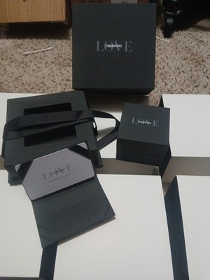 Vera Wang Love Collection Black Jewelry Gift Box Set - Boxes Only