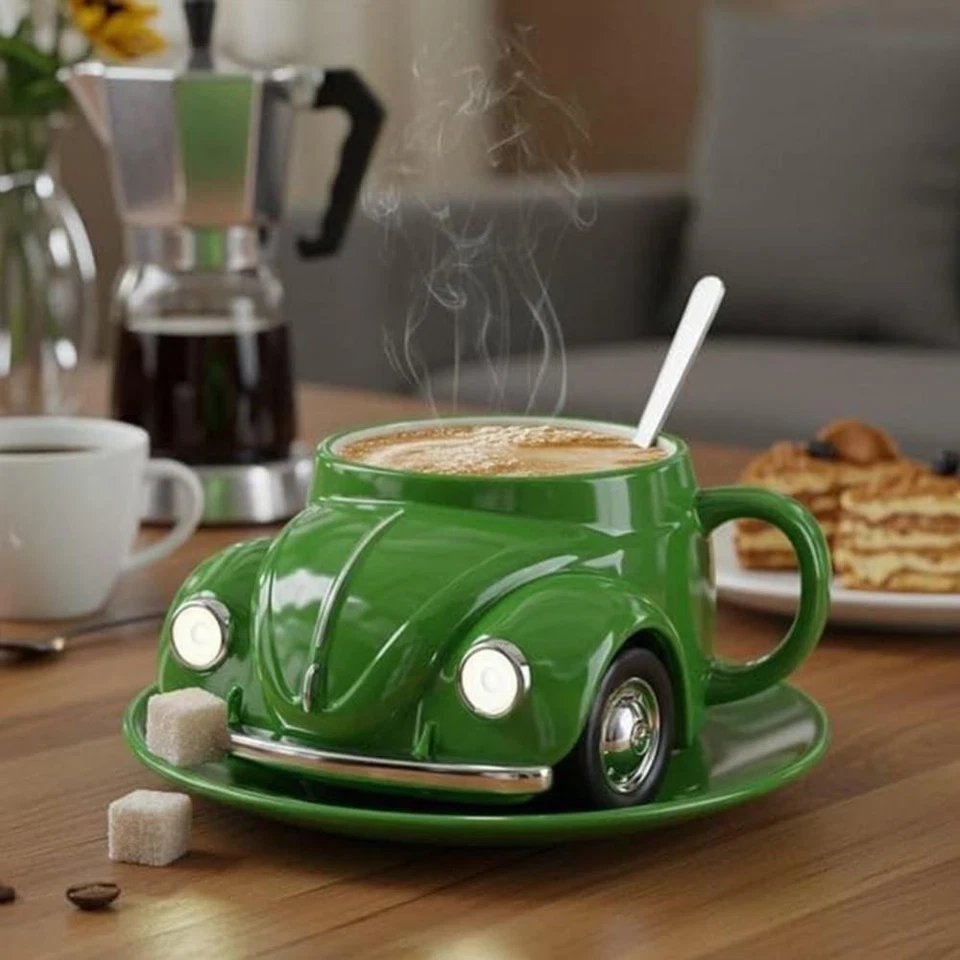 Taza de café en forma de escarabajo taza en forma de escarabajo taza única en forma de coche gran capacidad Foto 2 de 4
