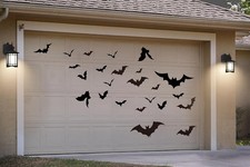 24Pcs Halloween Garage Decoration Magnet Stickers Black Bat