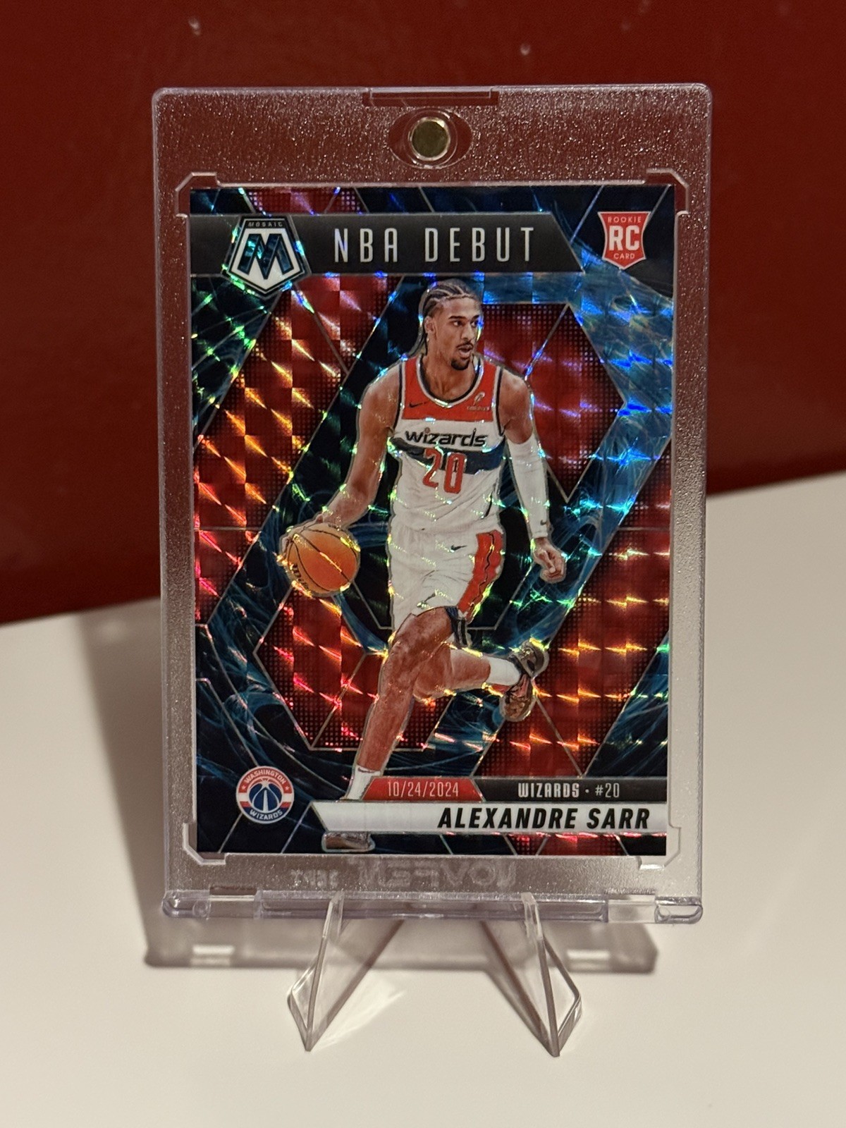 2024-25 Panini Mosaic Alexandre Sarr NBA Debut #254 Genesis Mosaic Prizm (RC)
