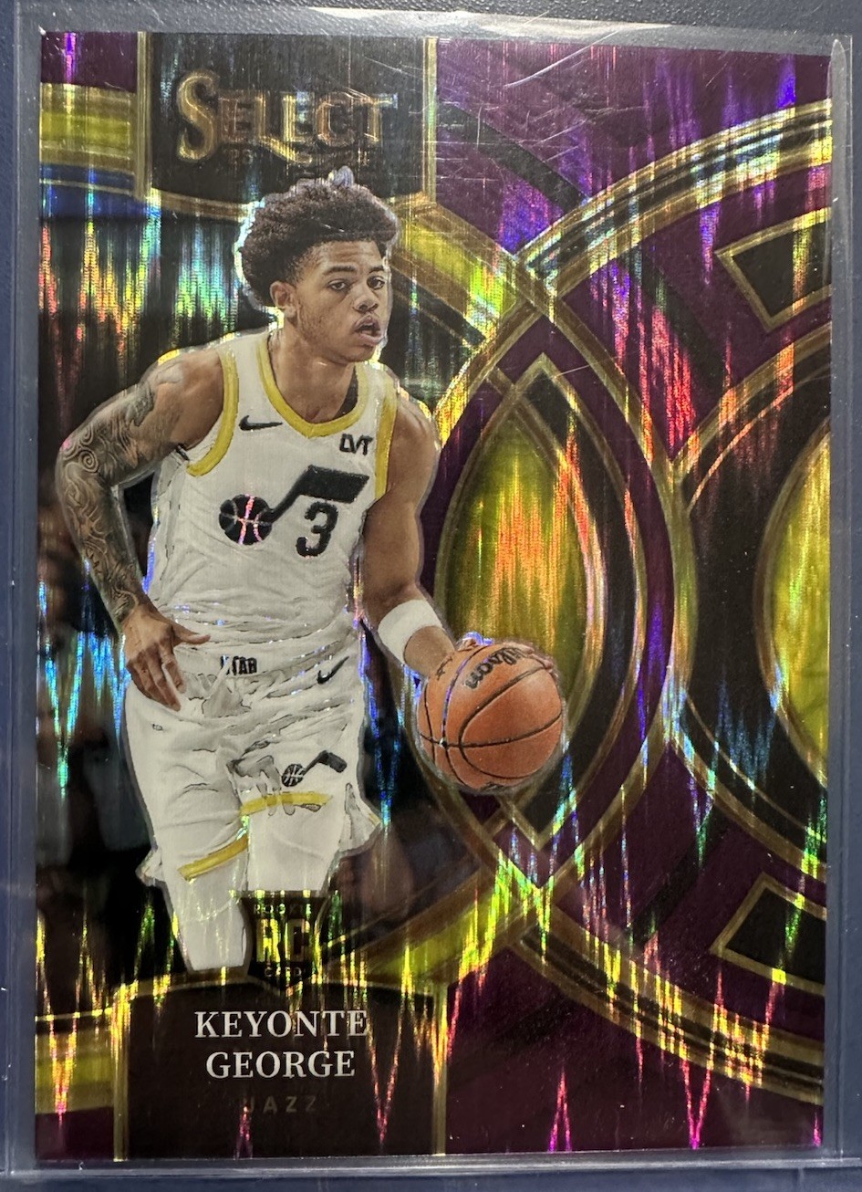 2023-24 Panini Select Premier  Keyonte George #109 Purple Flash Prizm /175 (RC)