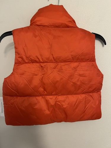 Chaleco acolchado Art Class niños talla S (6/7) unisex, naranja, bolsillos, cremallera duradera - Imagen 4 de 5