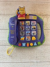 Vintage VTech Disney Winnie the Pooh Teach  n Lights Phone Learning Toy Works 