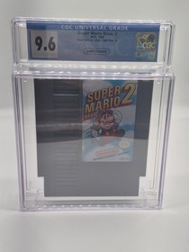Super Mario Bros 2 NES CGC 9.6 Graded Nintendo Cartridge Not WATA PSA VGA