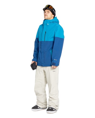 Volcom L Gore-Tex Men's Winter Jacket, Light Blue, X-Large - Picture 4 of 9