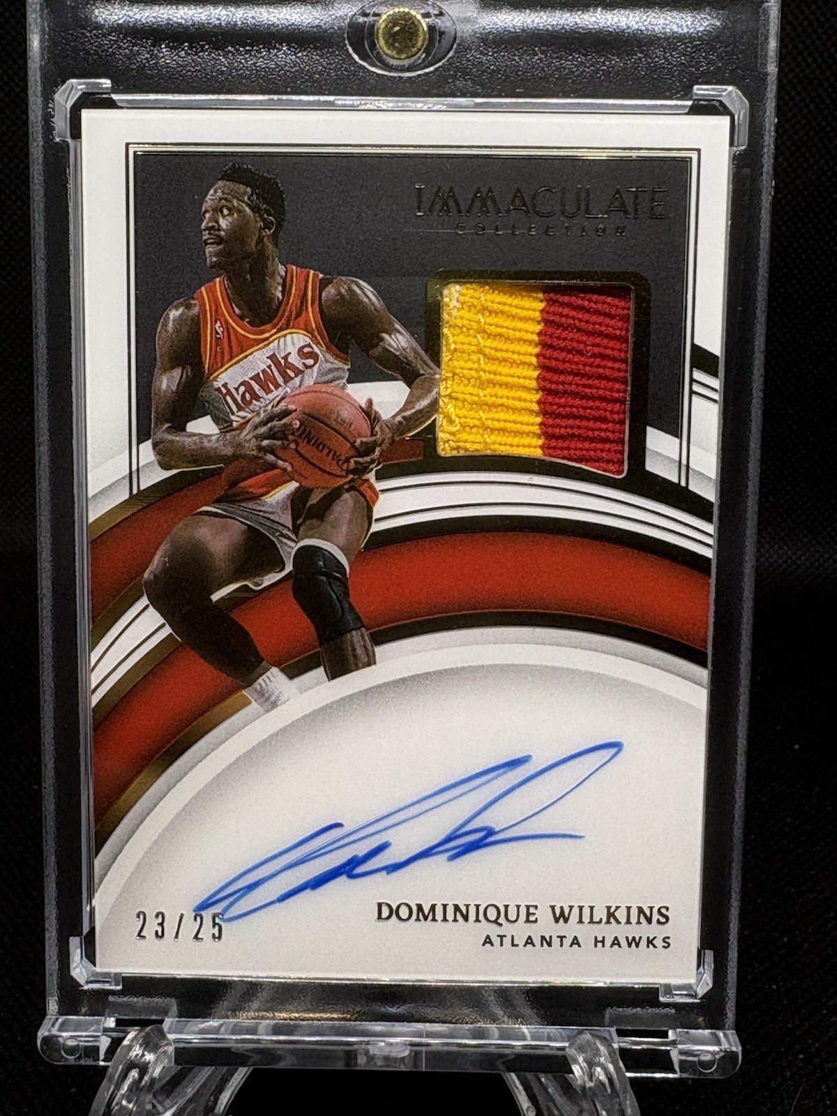 2021-22 Panini Immaculate Collection Patch Autographs Dominique Wilkins /25 Auto view 1
