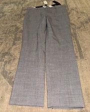 New Banana Republic Ryan Dress Pants Wool Blend Gray Straight Sz 6S 6 Scones