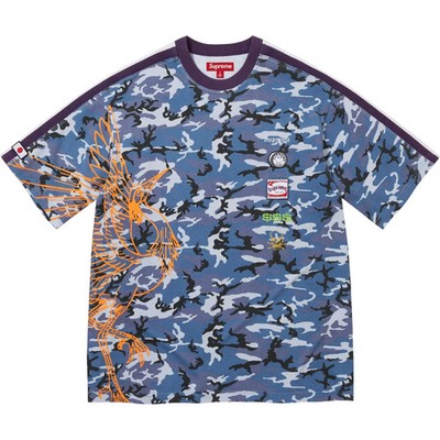 Supreme / 18SS/StackedL/S Top blue camo/長袖Tシャツ/M/コットン/マルチカラー/総柄 Supreme FW25 Crane Shortsleeve S/S Jeresy Top Blue Camo Size Small