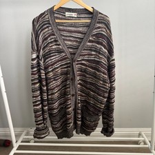 Missoni Sport Vintage Brown Cardigan - Men's Size 54