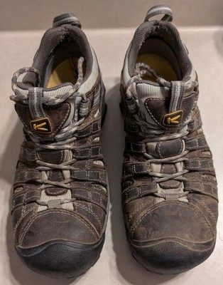 Keen Flint Low Steel Toe Brown 1008823M Drizzle/Surf Spray USA Women's Size 8.5