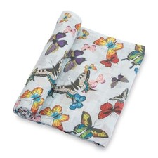 Baby Blanket for Girls, Large 47 x 47 Inches 47 x 47 inches Butterfly Away