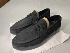 Sperry Gold Cup Plushwave Men's 12 Black Casual Two Eye Moc Toe Boat Shoes NWOB