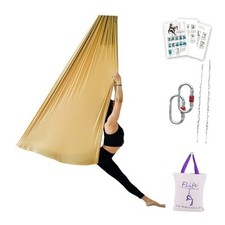 Aerial Silk Yoga Hammock Swing for yoga Inversion,Strength Gold