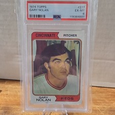 1974 Topps Gary Nolan #277 Base Set PSA 6 Cincinnati Reds Baseball Card