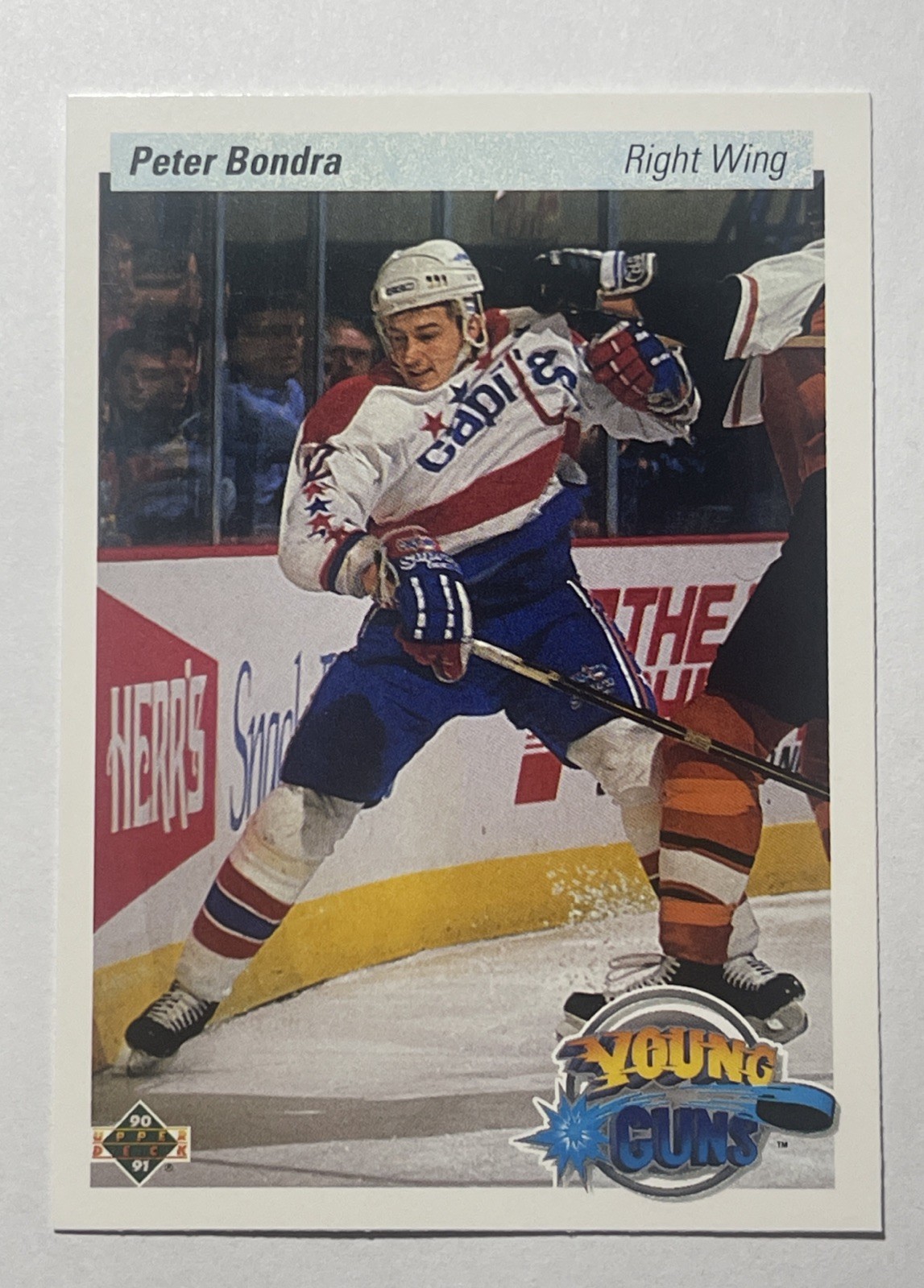 1990-91 Upper Deck Hockey Young Guns Peter Bondra Rookie RC #536 Capitals UD🏒🔥