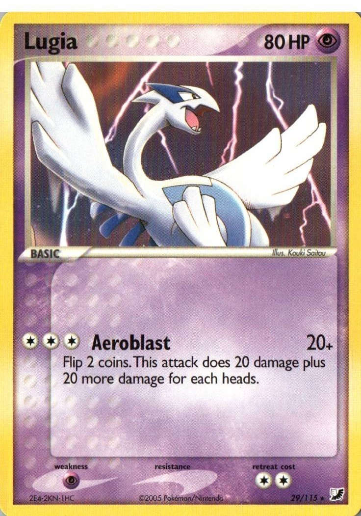 Pokémon TCG EX Unseen Forces Lugia 29/115 Rare NM