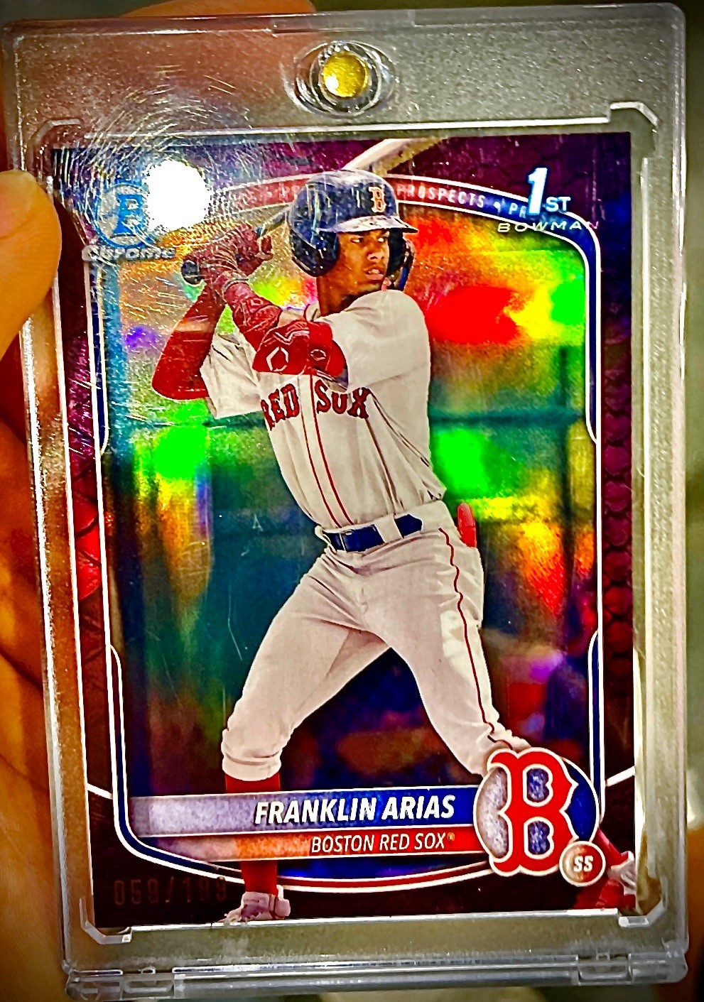 2025 Bowman Chrome Franklin Arias #BCP-67 Fuchsia Refractor /199 1st Bowman