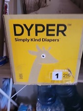 DYPER Monthly Pack Baby Diapers Size 1 (216 Count)  Leak-Proof & Plant Based 0.37 per diaper