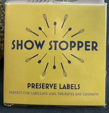 Packet of 60 "Show Stopper" preserve labels. Baking And Marmalade New