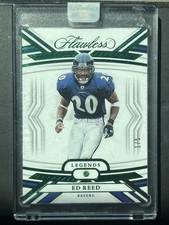 2023 Panini Flawless Ed Reed Emerald Gem Relic Legends #1/5 Ravens Sealed