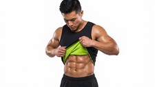 Mens Sauna Vest Sweat Suit Neoprene Body Shaper Waist Trainer Tummy Control