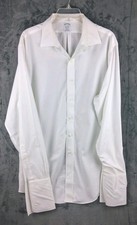 Brooks Brothers Dress Shirt 17 36 Classic Fit Supima Cotton Non-Iron Off White