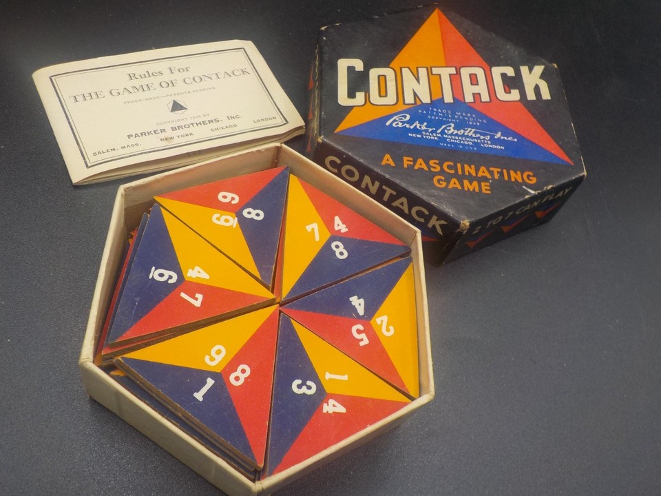 Vintage Contack Game by Parker Brothers, Complete w/o Instructions ...