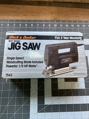 NIB Black & Decker No 7548 Corded Electric Jig Saw Variable Speed