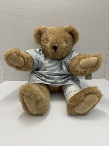 Vermont Teddy Bear Co Hospital Patient Gown Get Well Leg Bandage Vintage 93 tag