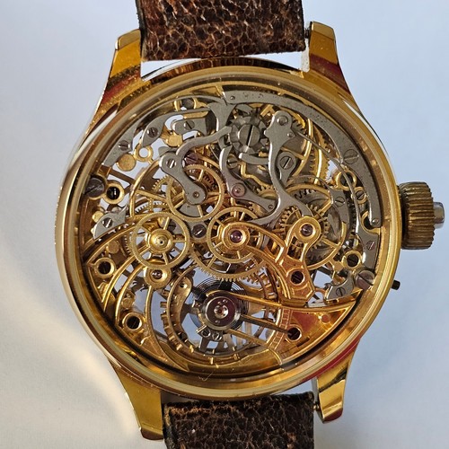 GEISMAR & Cie-BESANCON-MONOPULSANTE-SQUELETTE-RUOTA A COLONNE-OVERSIZE (47,5 MM) - Picture 11 of 24