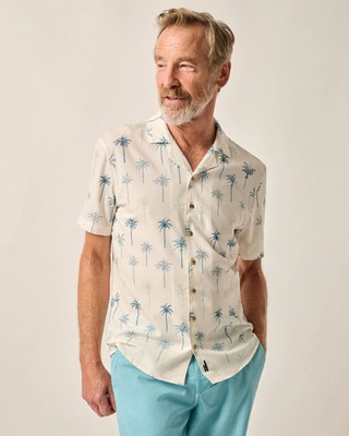 johnnie-O Short Sleeve Performance Button Down Shirt - Willie Ivory Size XXL