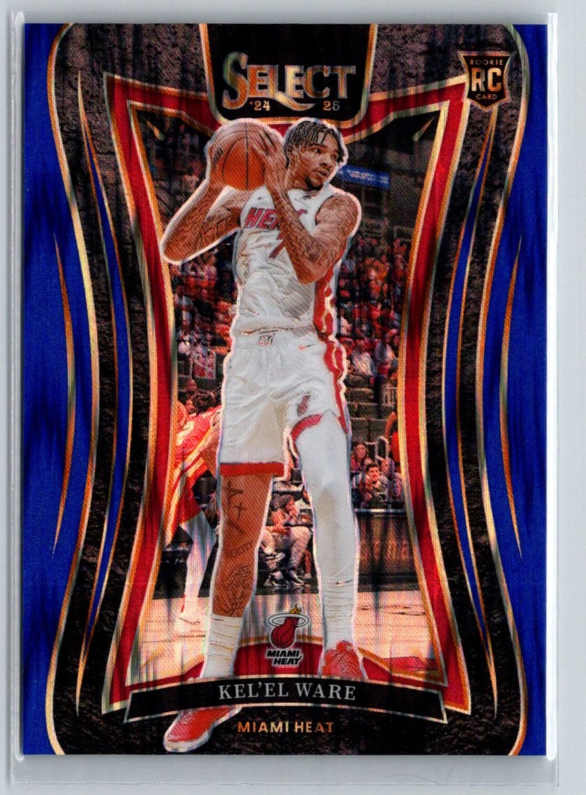 2024-25 Panini Select #372 Kel'el Ware Blue Flash Prizm Mezzanine #/99 E2