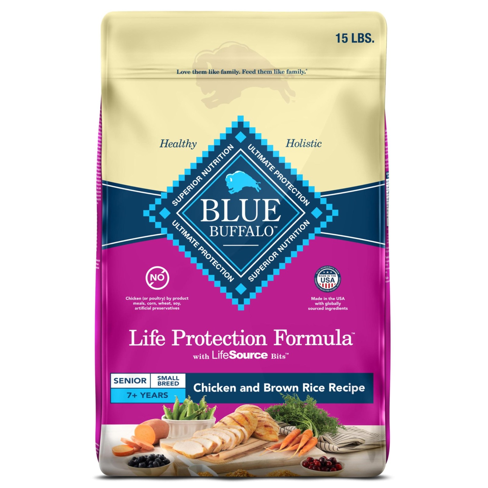 Life Protection Formula Small Breed Senior Dry Dog Food, Supports Joint Healt...
