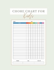 Chore Chart For Kids: Chore Responsibility Chart With Point Reward System To Hel