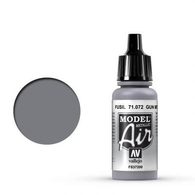 Vallejo Model Air 71.072 Gun Metal, 18ml Farbe Waffenmetall Metallic