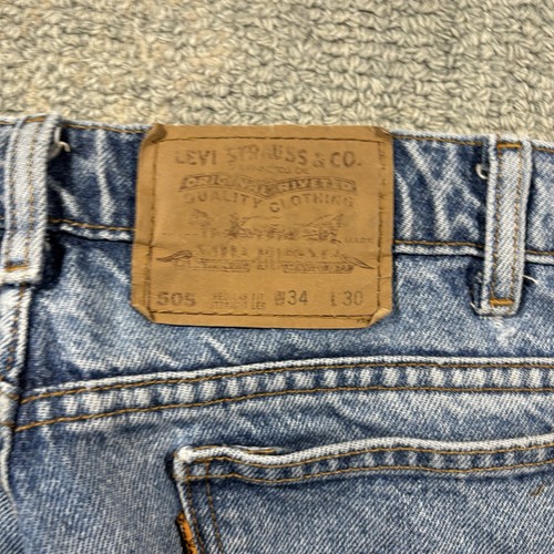Vintage 90s Levi’s Orange Tab 505 33x30 Straight Leg Workwear Light Wash - Picture 5 of 15