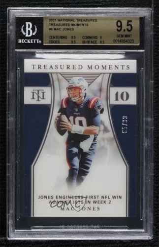 2021 Panini National Treasures Treasured Moments /99 Mac Jones BGS 9.5 Rookie RC